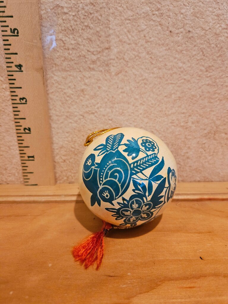 Floral hand painted Christmas baubles- Christmas decoration- Flower ornament