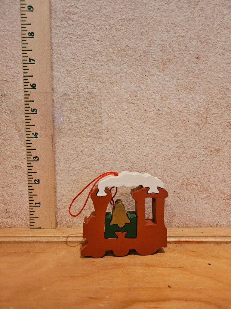 Wooden Train Ornament