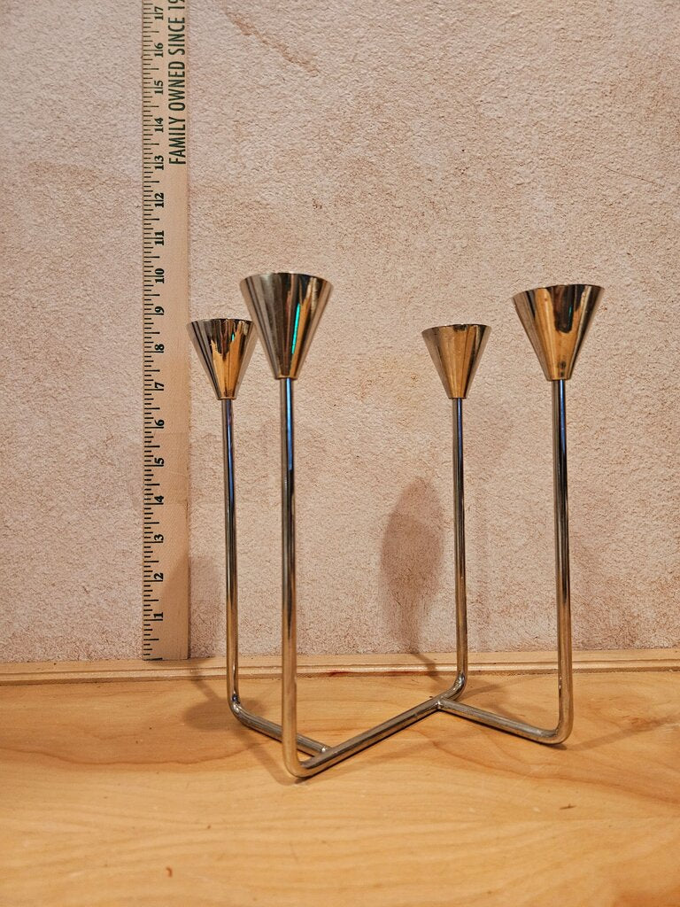 Mid-Century Modern/Danish style accordion funnel Candle Holder