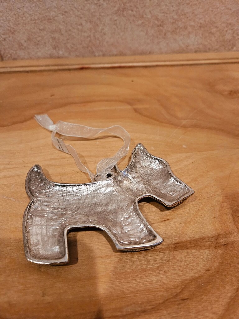 Beautiful VINTAGE Scottie Scotty RHINESTONES ornament