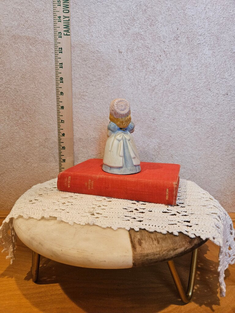 Jasco Ceramic Bell Vintage Cinderella Broom Slipper Figurine