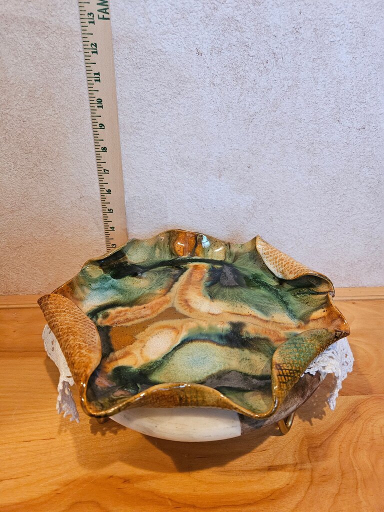 Mud Pie Pottery Decorative Dish, planter, table decoration cottage core grandma decor