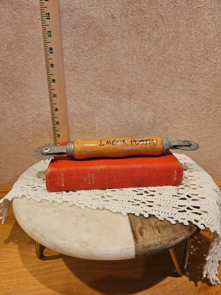 Vintage Double-Sided Metal & Wooden Tool
