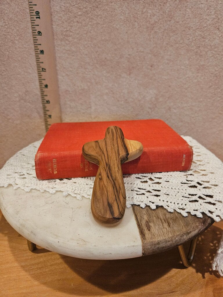 Danish design teak cross, gift, Scandinavian design sleek stylish