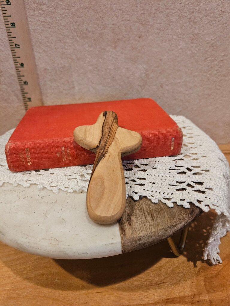 Danish design teak cross, gift, Scandinavian design sleek stylish