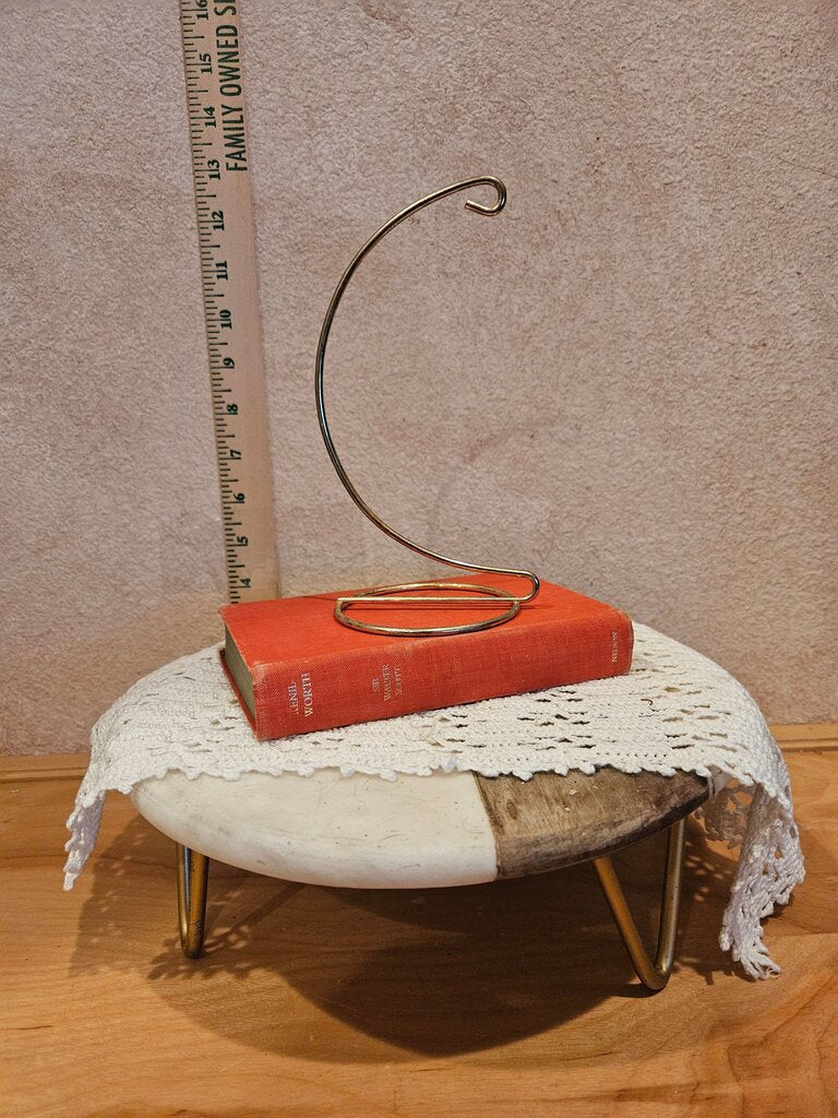 Ornament Display Hanger Stand, Gold Metal Brass Plated Stand, Stand Only