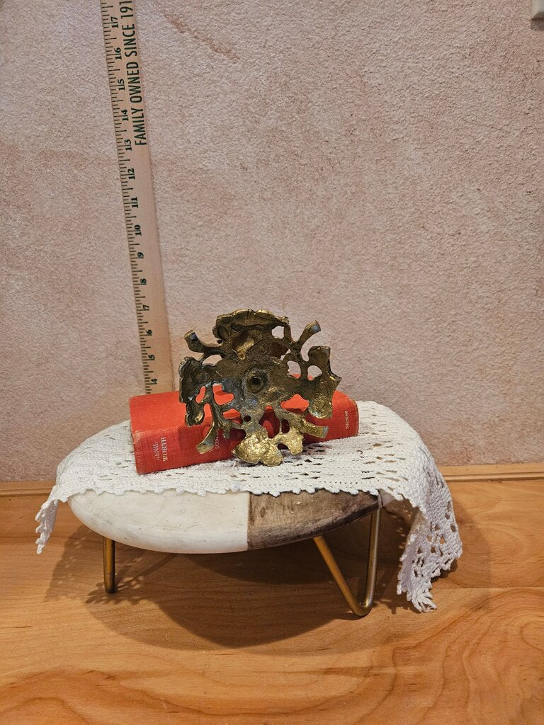Vintage Brass Grapevines Candlestick holder by Glo-Mar Artworks