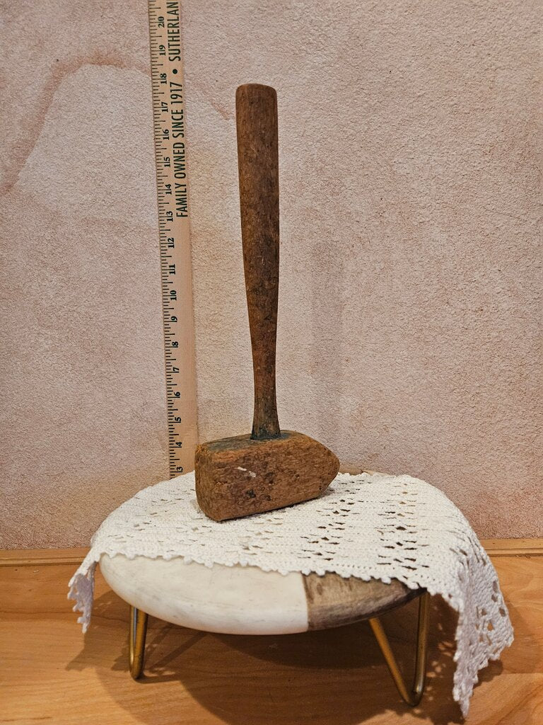 Antique/vintage Mallet/Hammer/Tool -Primitive Chippy Paint Farmhouse Rustic Country Decor