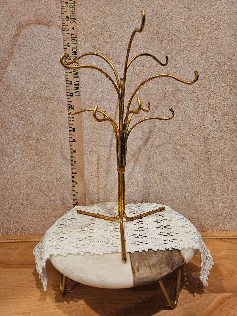 Vintage Gold Wire JEWELRY/ORNAMENT DISPLAY Stand Holder