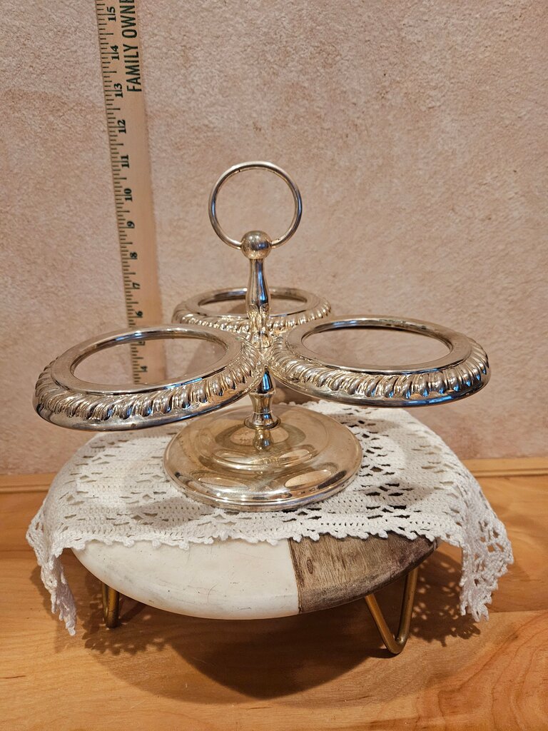 Vintage Gourmet Susan 3 Section Server Merry Go Round Serveware Tableware Kitchenware