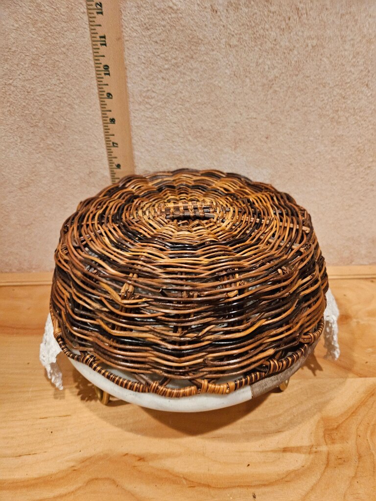 Wicker Plate Basket Wall Decor Boho Bohemian Farmhouse Woven Art Boho Storage Fruit