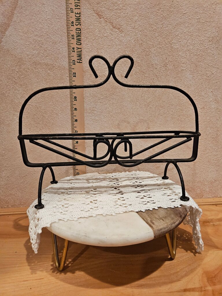 Vintage Black Metal Wire Display Caddy kitchenware condiment server