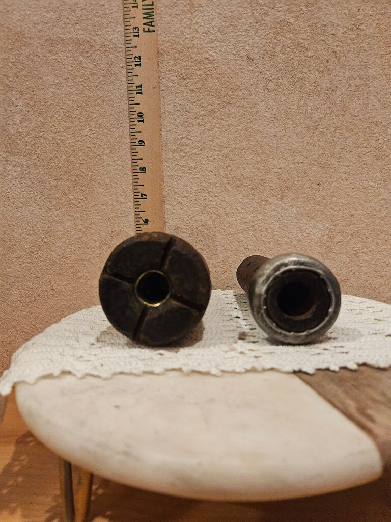 Set of Aged, Large Industrial Textile, Wooden Beehive Bobbin for Candle Holder or Upcycling Projects, Sewing Room Collectible