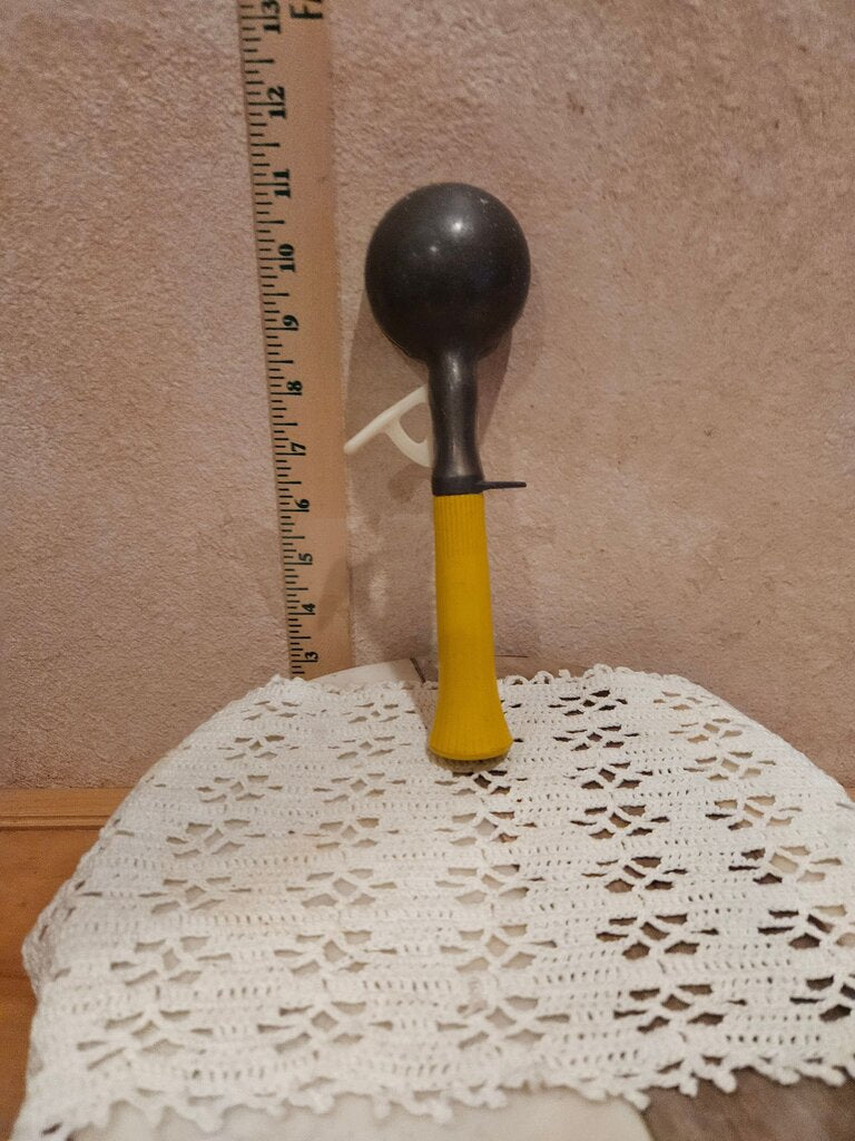 Vintage Metal Ice Cream Scoop Yellow Plastic Handle Scooper retro