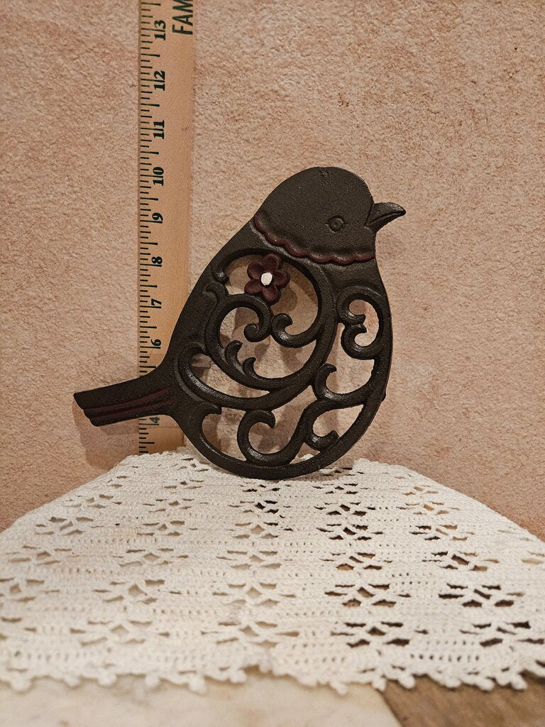 Handcrafted Decor Cast Iron Bird Trivet Cast Iron