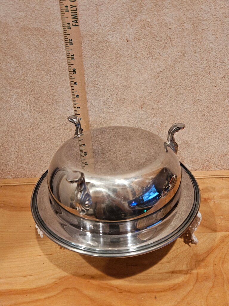 Vintage Silver Plated Serving Bowl with Lid
