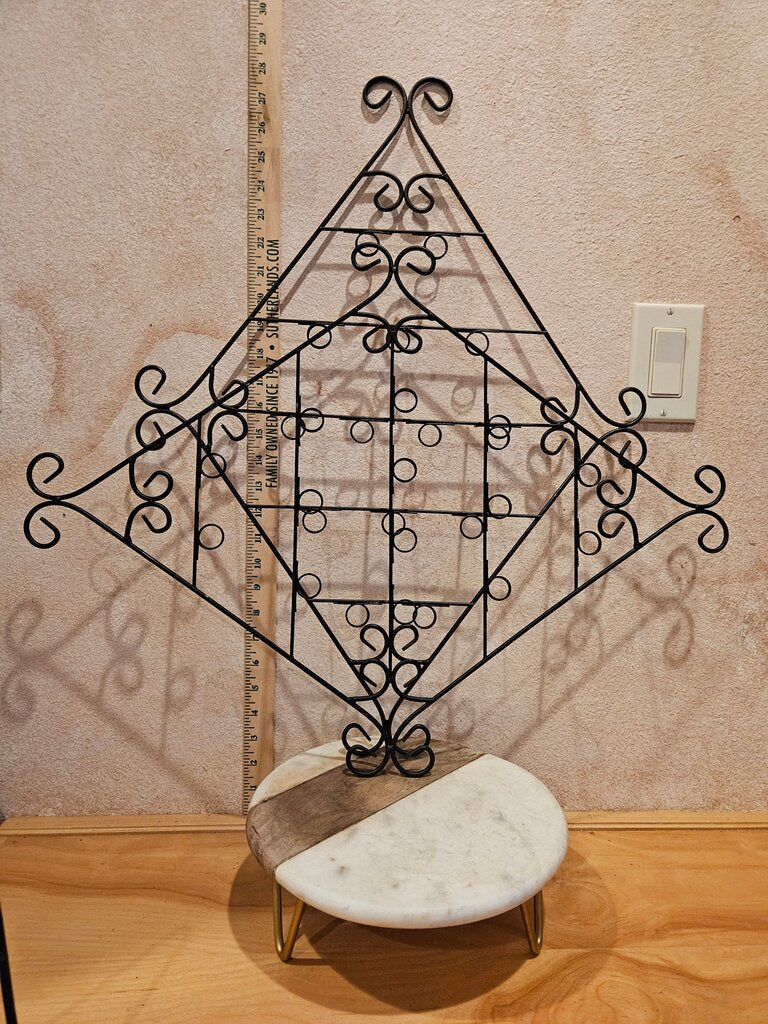 Black Painted Metal Diamond Shaped Wall Photo Displays / Hanging Photo Display / Wall Memo Holder / Hanging Postcard Display / Wedding