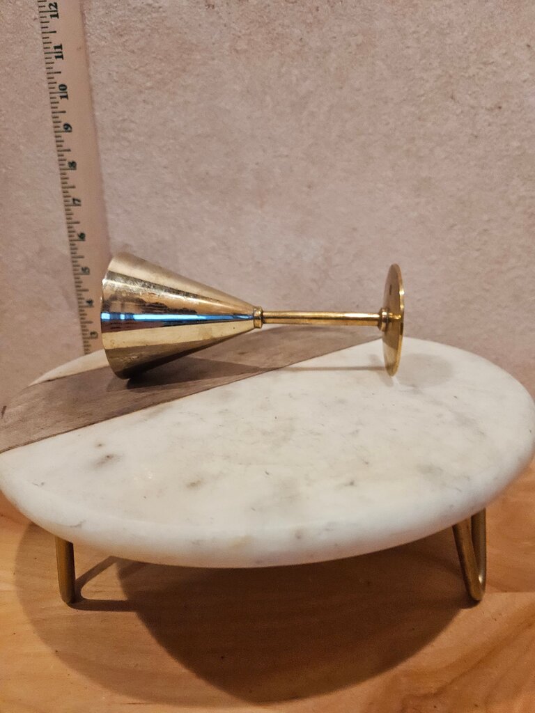 Set of 2 Beautiful Patina Brass Martini Glasses