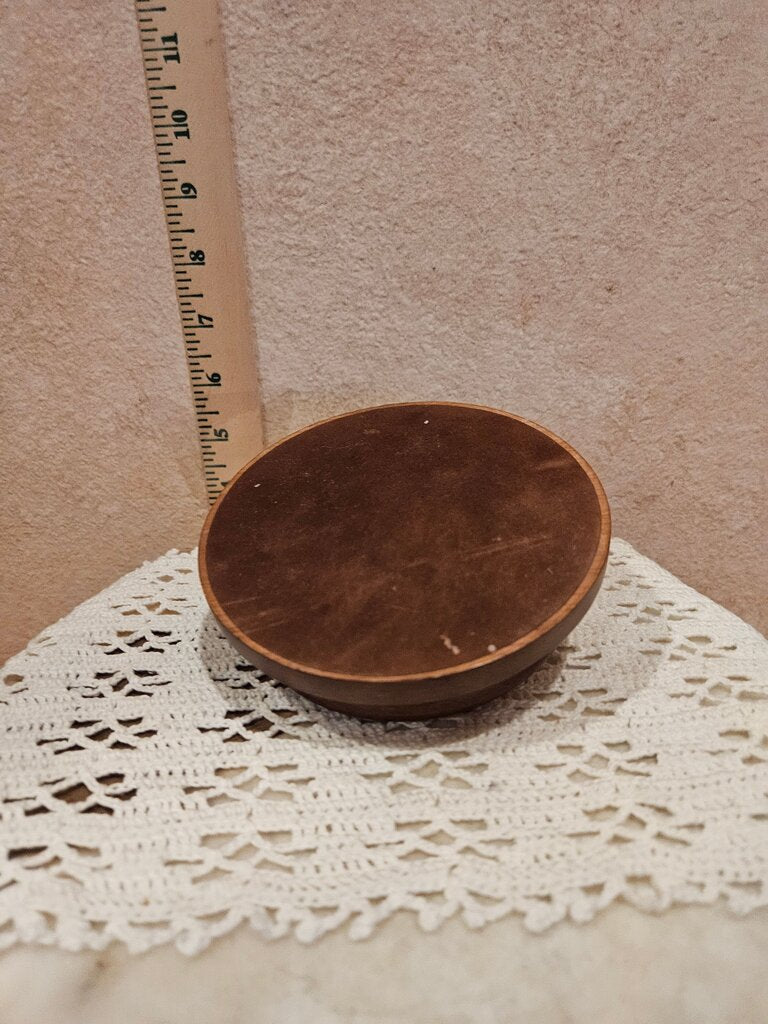 Vintage Wooden and brass candlestick or reversable pillar base