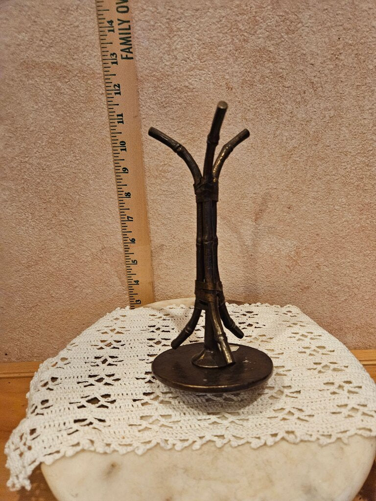 Antique Bronze Looking 3 footed Candle Holder