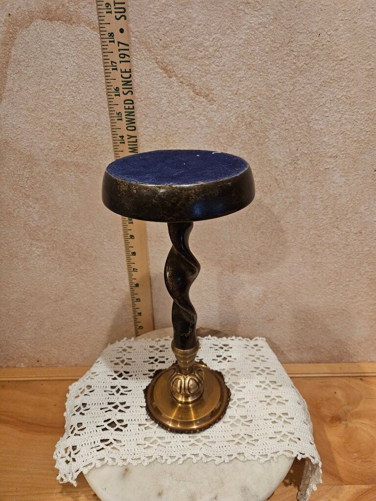 Vintage Maitland Smith Bronze & Brass Barley Twist Candle Holder