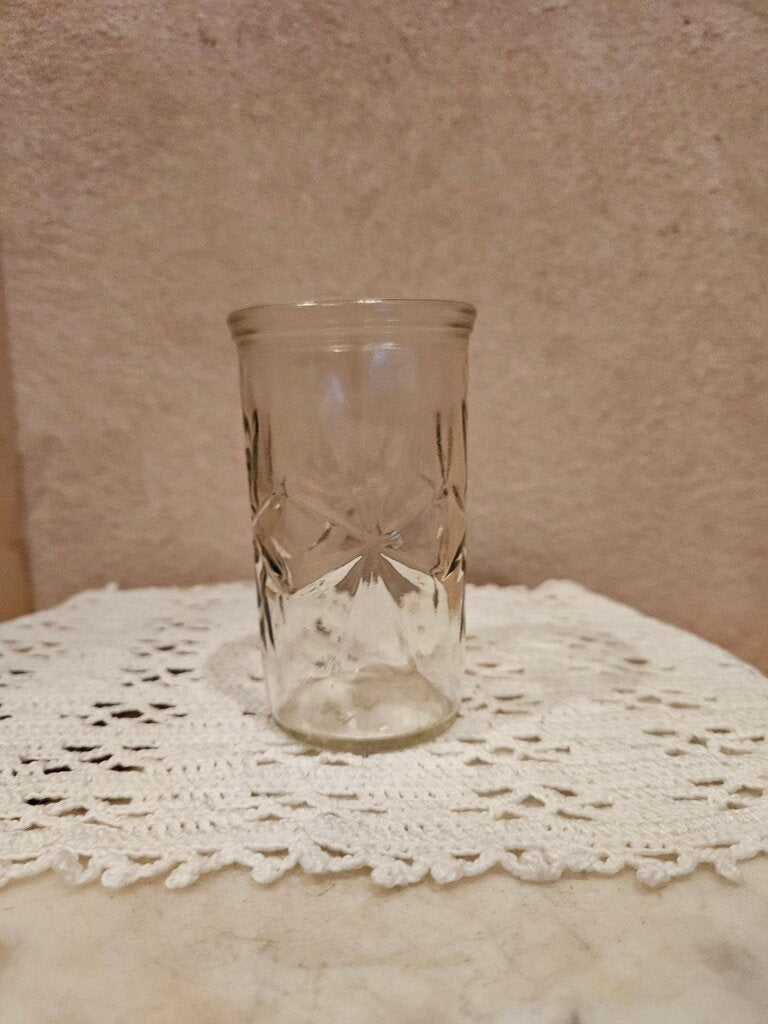 Vintage Starburst Ball Jelly Jar Juice Glass