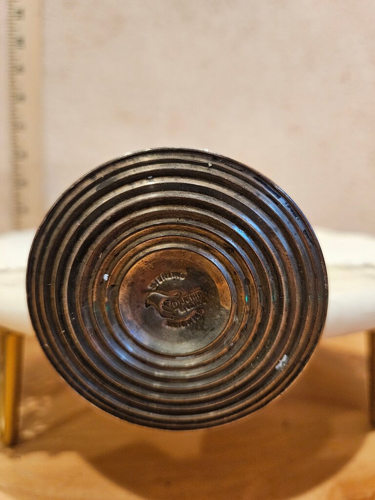 Vintage Sterling Silver Lantern Glass Flower Vase
