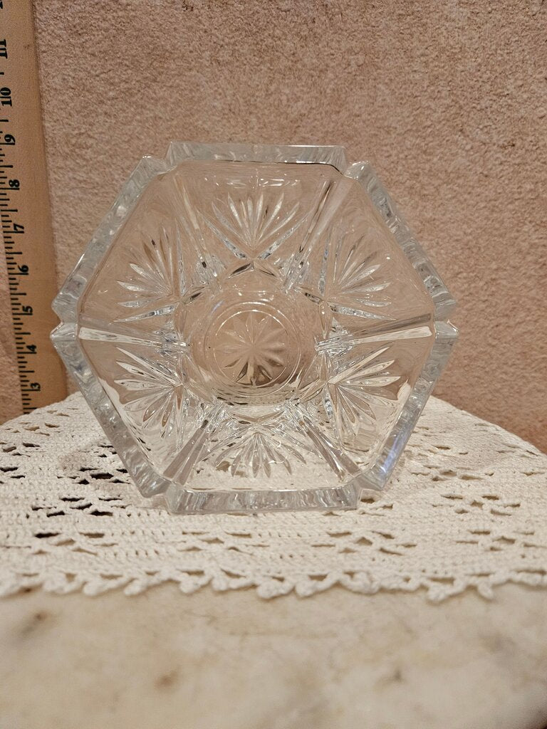 Sparkling Gorham Lead Crystal Bowl/Candy Dish Octagonal Bowl