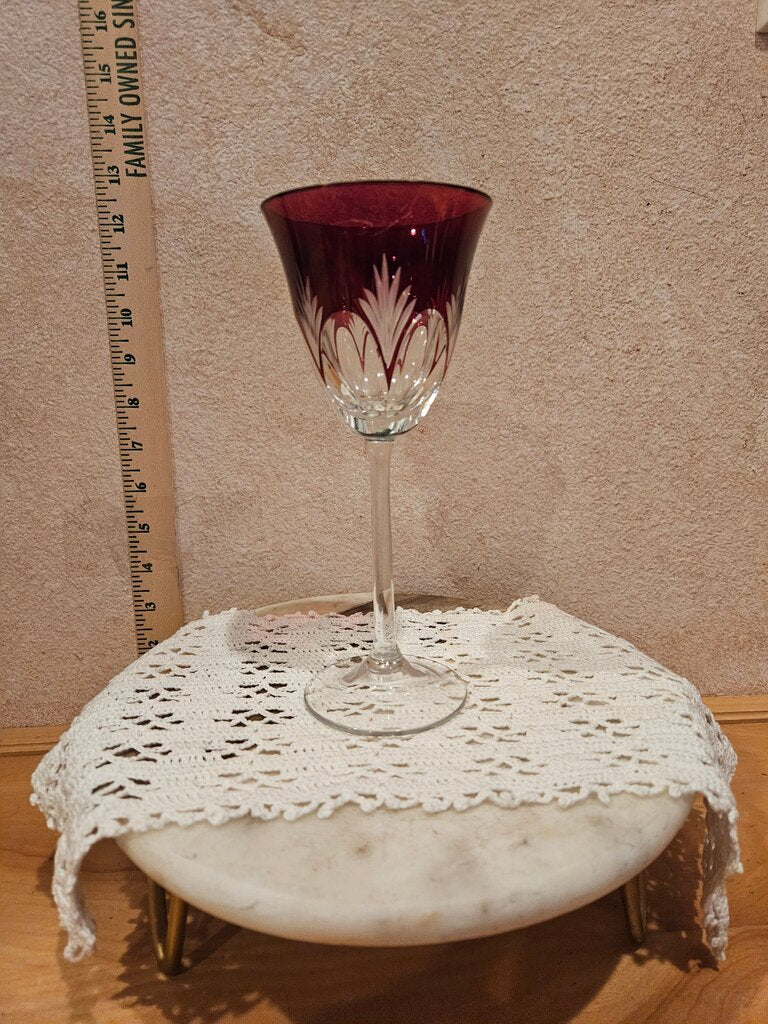 Cut Glass Red Wine Goblet