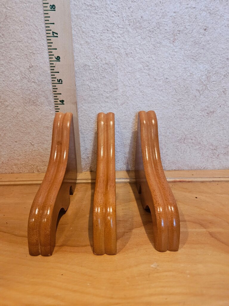 set pf 3 Wood Curtain Rod Bracket Double Rod Holder for extra long curtain rod
