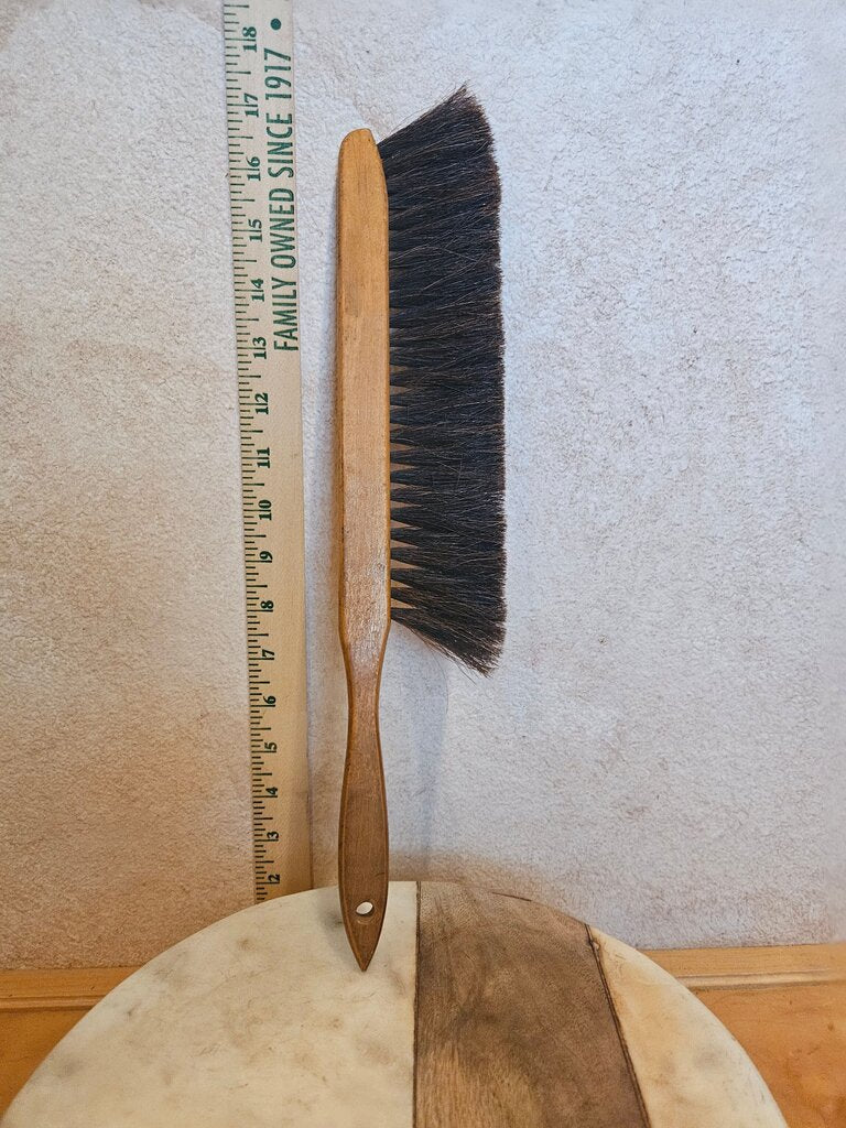 Wooden Handheld Brush Vintage Horsehair Duster