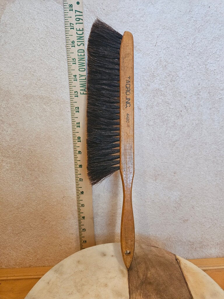 Wooden Handheld Brush Vintage Horsehair Duster