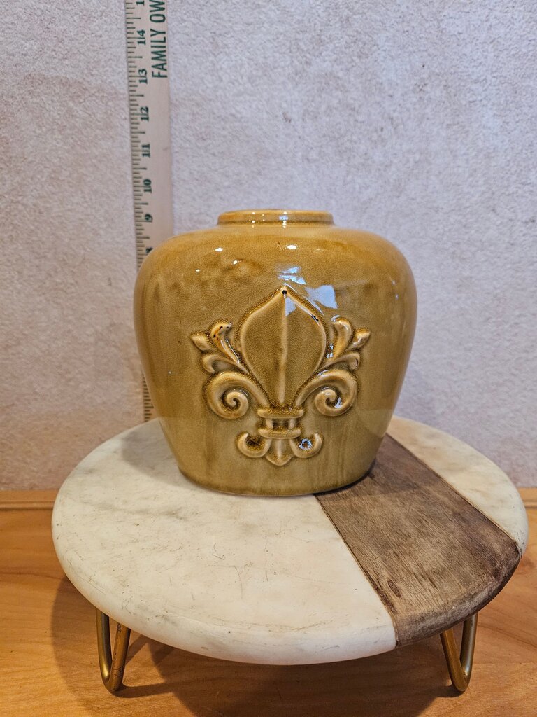 Decorative Yellow Ceramic Vase