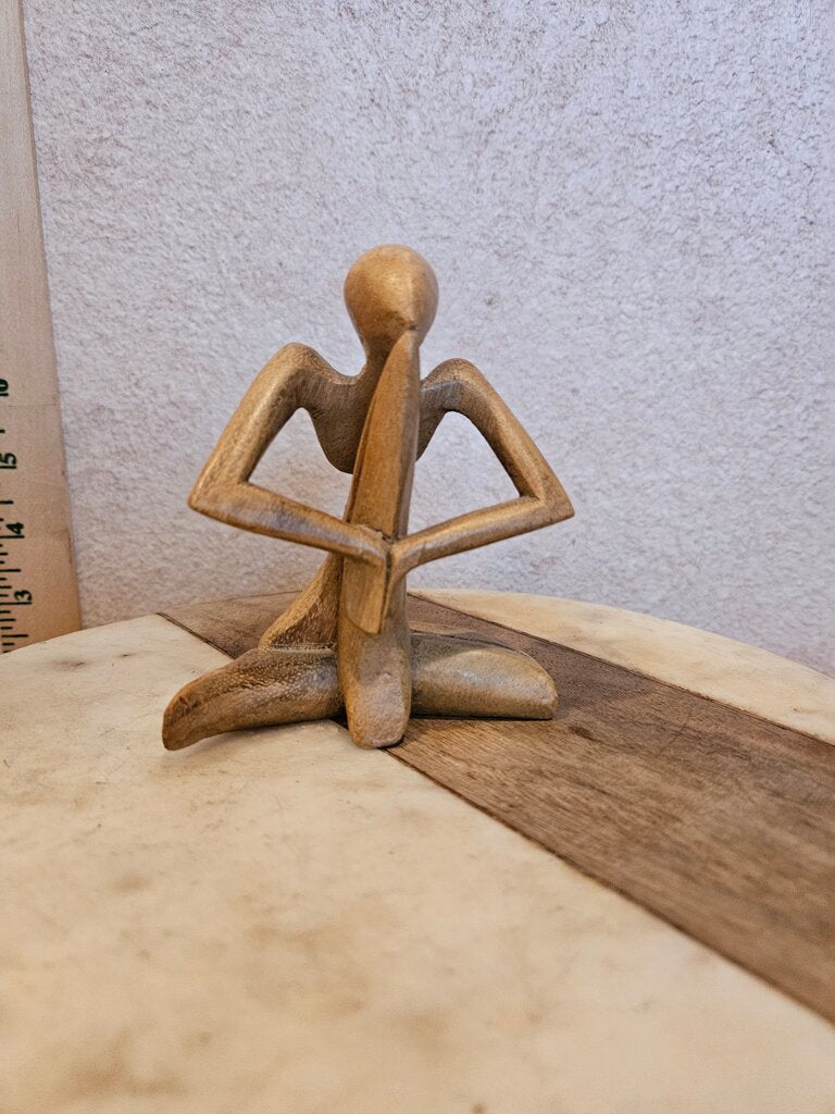 Wooden Abstract Yoga/Indonesian Sculpture Carved Art