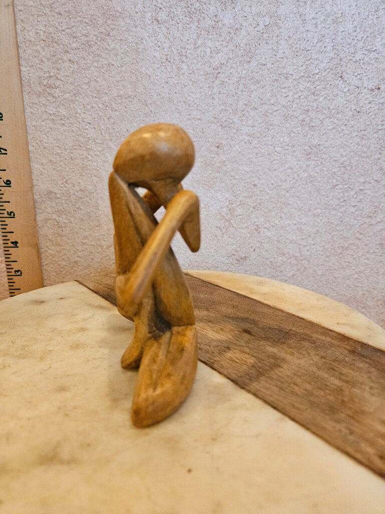 Wooden Abstract Yoga/Indonesian Sculpture Carved Art