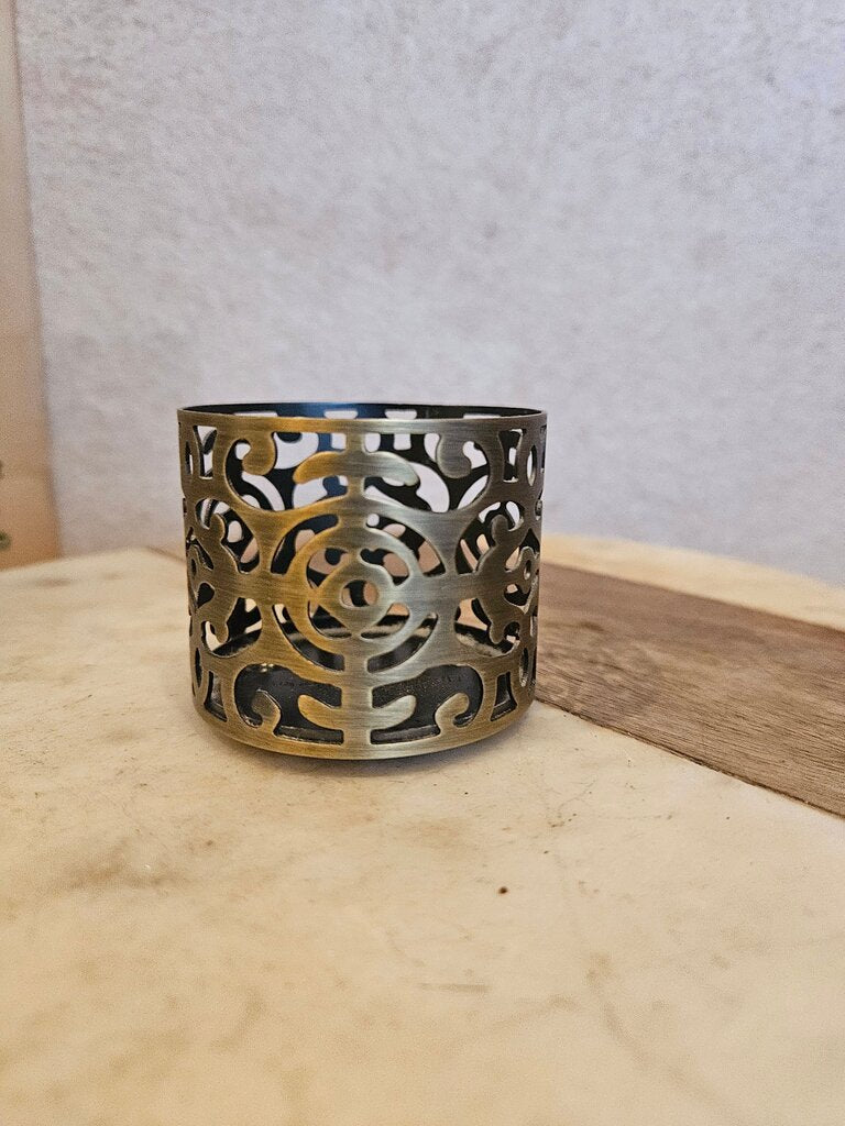 Decorative Filigree Metal Candle Holder