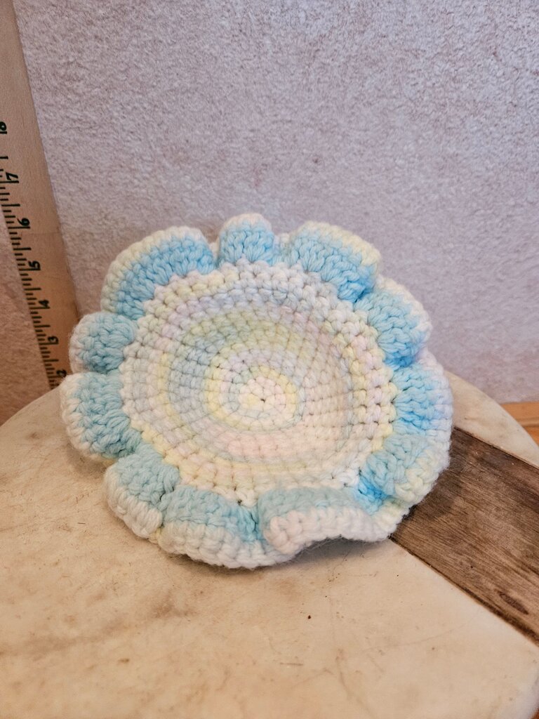 Handcrafted Crocheted Pastel Dish