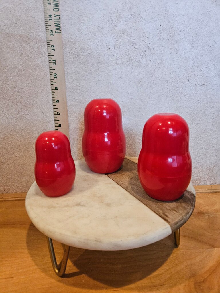 Russian Matryoshka Measuring Cups Set By Fred & Friends, Red Nesting Doll Gift, Cooking Utensils, Cute Kitchen Decor