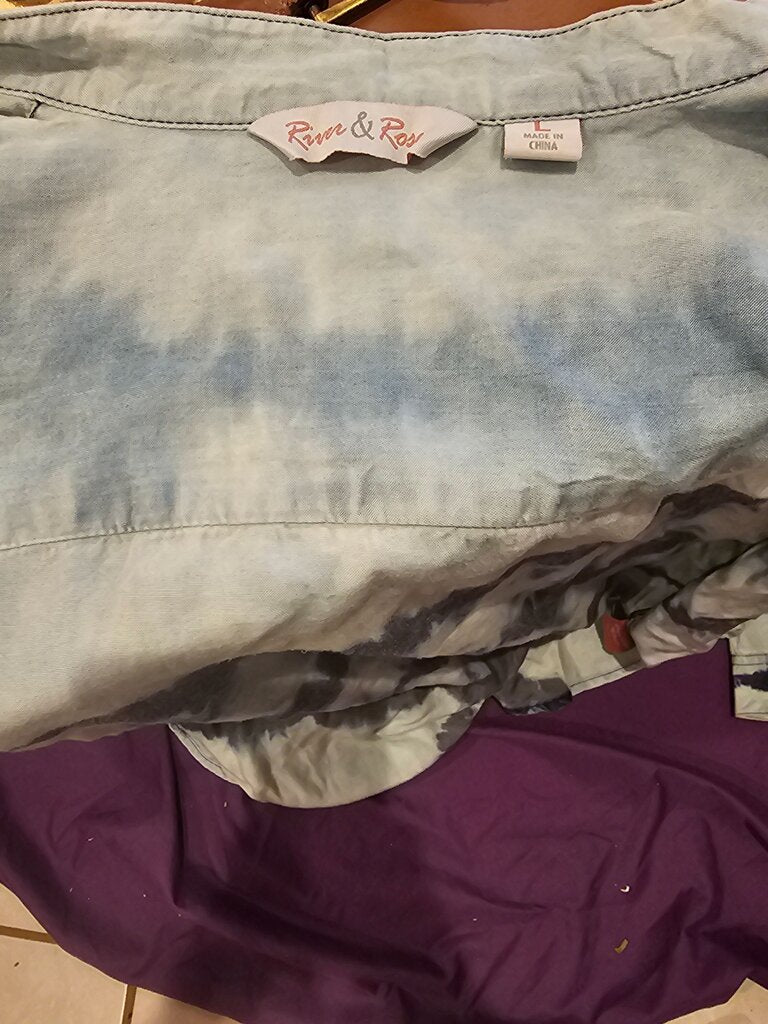 Riva & Ross Tie-Dye Button-Up Shirt