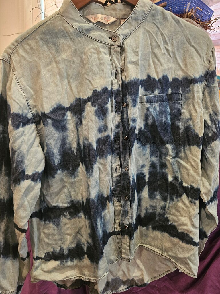 Riva & Ross Tie-Dye Button-Up Shirt
