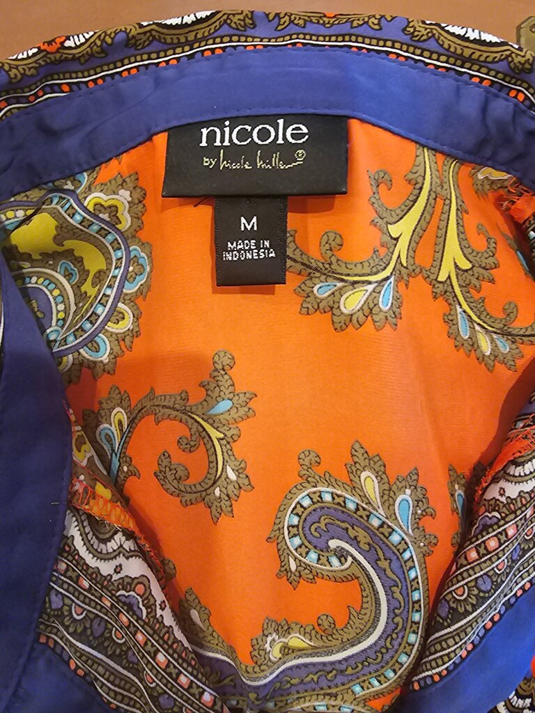 Nicole by Nicole Miller Colorful Patterned Blouse