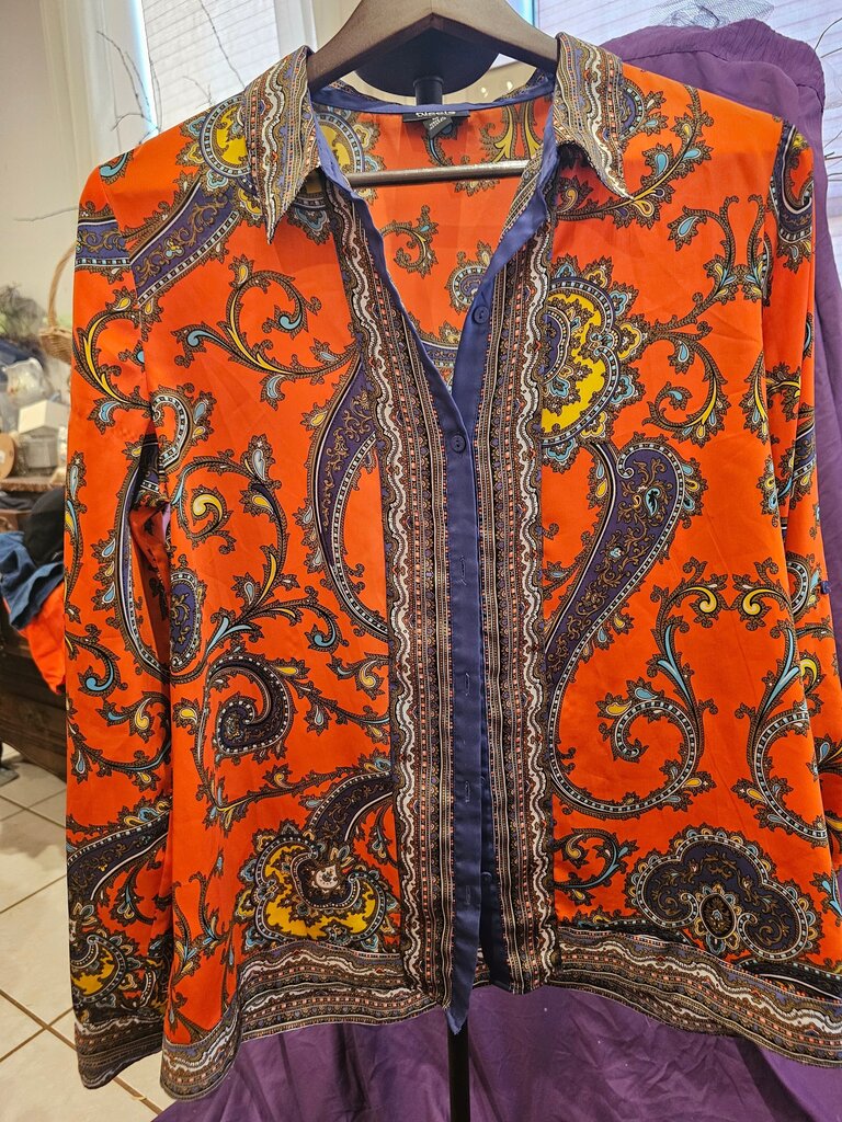 Nicole by Nicole Miller Colorful Patterned Blouse