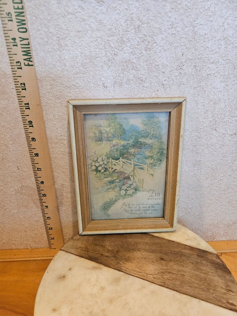 Vintage MOTHERS GIFT Framed Poem Art