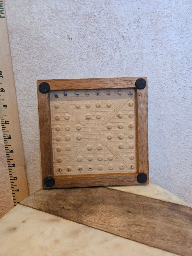 Vintage Ceramic Tile & Wood Trivet, Floral Tablet Wall Art