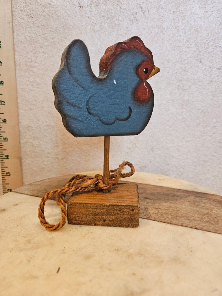 Decorative Wooden Chicken Figurine country farmhouse style