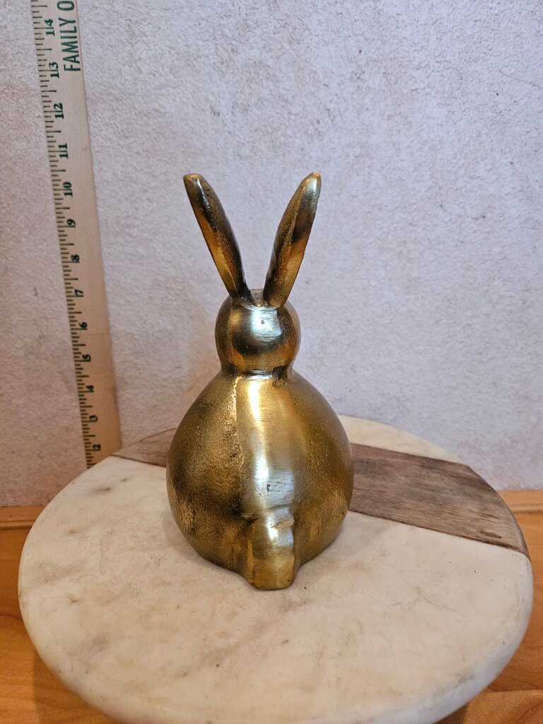 Vintage Gold Rabbit Sculpture