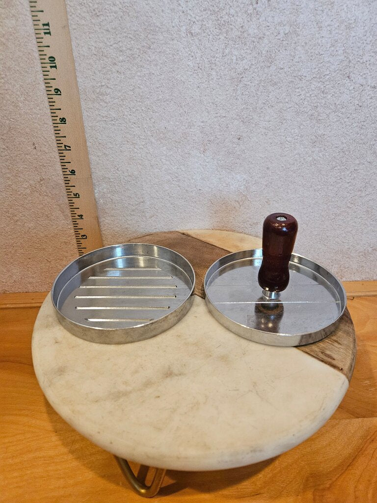 Marble and Metal Kitchen Scale with Wood Handle