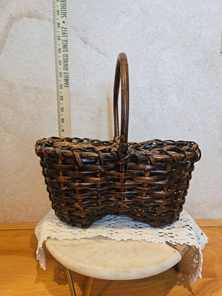 Vintage Wicker Double Wine Basket Wine Bottle Holder, Wine Caddy, Wine Gift Basket, Housewarming Gift
