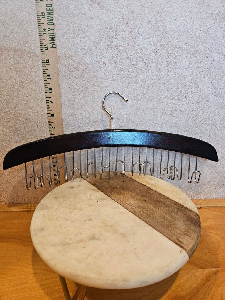 Vintage tie/ Clothes Hanger with hooks closet organizer