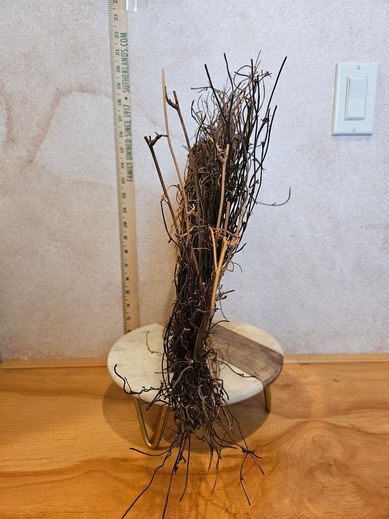 Natural Twig Wreath /glass cloche base decor